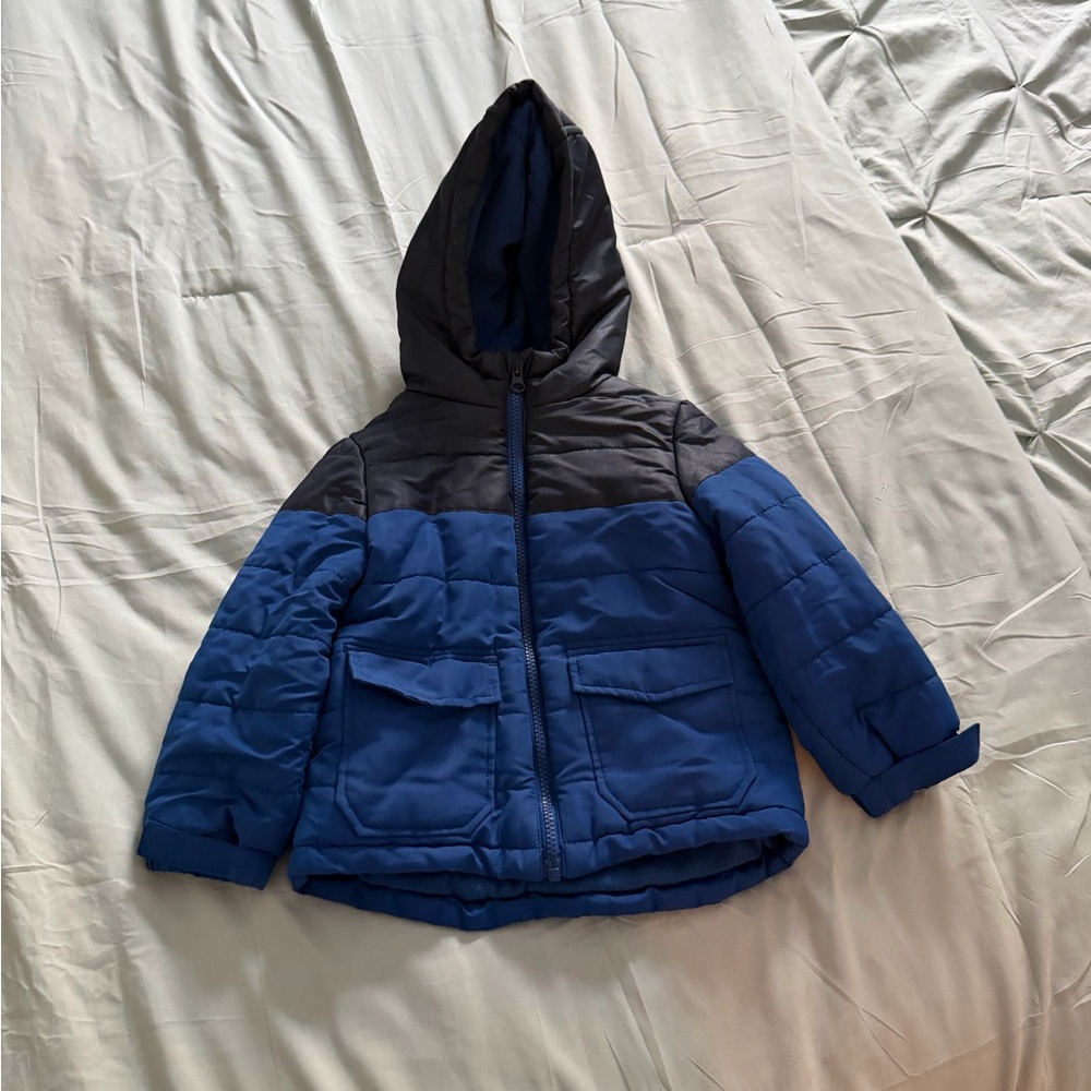 Joe Fresh Kids Blue and Black Puffer Jacket 3T
